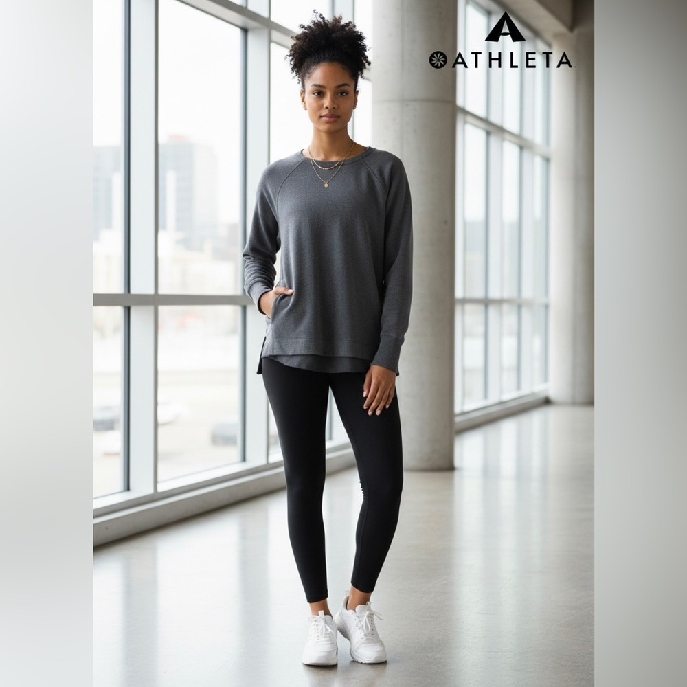Athleta Women's Charcoal Sweatshirt size L